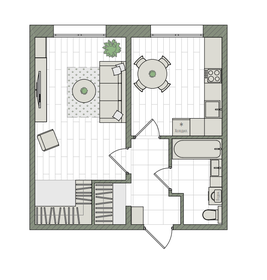 Квартира 39,6 м², 1-комнатная - изображение 1