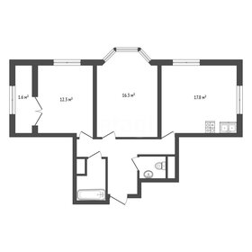 Квартира 61,8 м², 2-комнатная - изображение 1