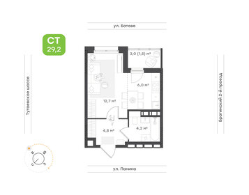 Квартира 29,2 м², 1-комнатная - изображение 1