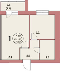 37,2 м², 1-комнатная квартира 3 100 000 ₽ - изображение 37