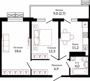 56,5 м², 2-комнатная квартира 7 500 000 ₽ - изображение 65