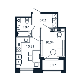 Квартира 32,1 м², 1-комнатная - изображение 1