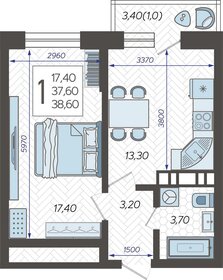 46,8 м², 1-комнатная квартира 6 200 000 ₽ - изображение 27