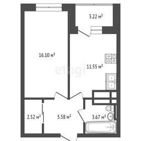 Квартира 44 м², 1-комнатная - изображение 1