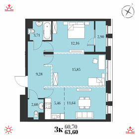 69,6 м², 3-комнатная квартира 11 499 000 ₽ - изображение 59