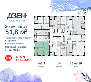 56,6 м², 2-комнатная квартира 14 300 000 ₽ - изображение 82