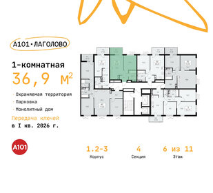 36,9 м², 1-комнатная квартира 5 546 446 ₽ - изображение 16