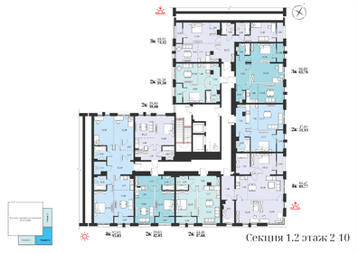 44,1 м², 2-комнатная квартира 5 990 000 ₽ - изображение 61