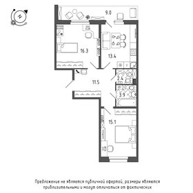 65 м², 2-комнатная квартира 9 980 000 ₽ - изображение 73