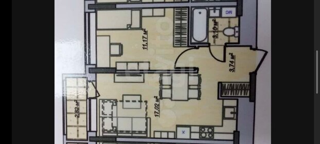 Квартира 34,8 м², 2-комнатная - изображение 1