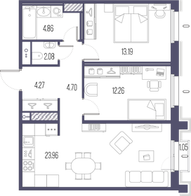 65,7 м², 2-комнатная квартира 24 839 178 ₽ - изображение 8