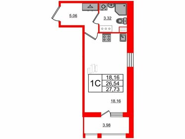 26,5 м², квартира-студия 6 790 000 ₽ - изображение 92