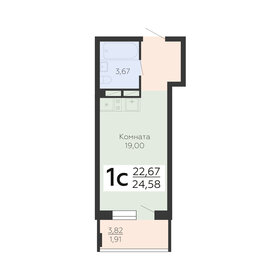 Квартира 24,6 м², 1-комнатная - изображение 1