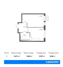 34,2 м², 1-комнатная квартира 7 000 746 ₽ - изображение 1