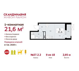 21,5 м², квартира-студия 8 242 152 ₽ - изображение 21