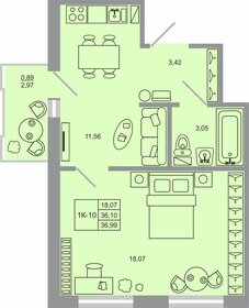37 м², 1-комнатная квартира 5 067 630 ₽ - изображение 18