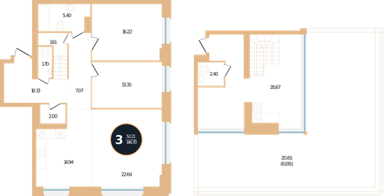 131,9 м², 2-комнатная квартира 44 835 800 ₽ - изображение 22