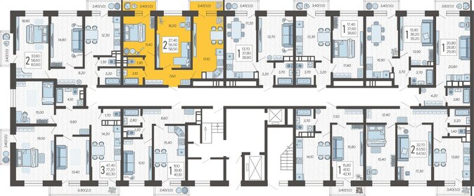 90,7 м², 2-комнатная квартира 7 980 000 ₽ - изображение 65