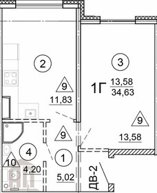 33,2 м², 1-комнатная квартира 2 350 000 ₽ - изображение 39