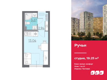 Квартира 19,3 м², студия - изображение 1