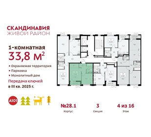 34,6 м², 1-комнатная квартира 10 000 000 ₽ - изображение 125