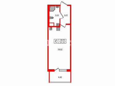 24,7 м², квартира-студия 4 550 000 ₽ - изображение 99