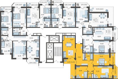 106 м², 3-комнатная квартира 14 900 000 ₽ - изображение 34