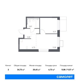 37,3 м², 1-комнатная квартира 7 200 000 ₽ - изображение 52
