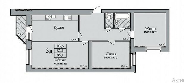 79,4 м², 4-комнатная квартира 5 080 000 ₽ - изображение 28