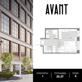 Квартира 25,3 м², 1-комнатная - изображение 1