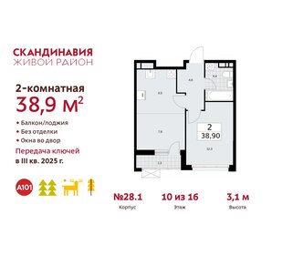 41,7 м², 2-комнатная квартира 11 747 165 ₽ - изображение 34
