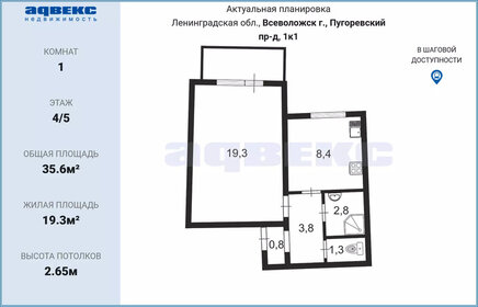 35 м², 1-комнатная квартира 5 350 000 ₽ - изображение 24