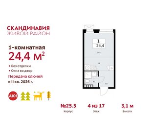 24,5 м², квартира-студия 8 500 000 ₽ - изображение 136