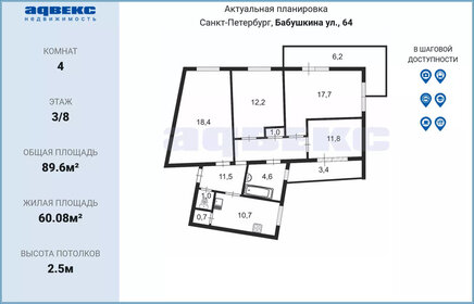 94,1 м², 5-комнатная квартира 10 400 000 ₽ - изображение 77