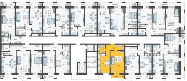 44,5 м², 1-комнатная квартира 8 250 000 ₽ - изображение 89