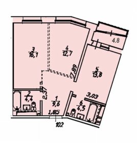 71,4 м², 2-комнатная квартира 9 139 200 ₽ - изображение 42