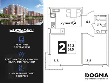 52,2 м², 2-комнатная квартира 6 331 860 ₽ - изображение 12