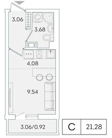 22 м², квартира-студия 3 850 000 ₽ - изображение 14