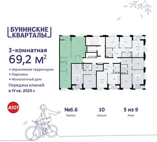 69,6 м², 3-комнатная квартира 14 374 285 ₽ - изображение 31
