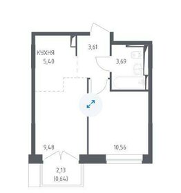 Квартира 32,7 м², 1-комнатная - изображение 1