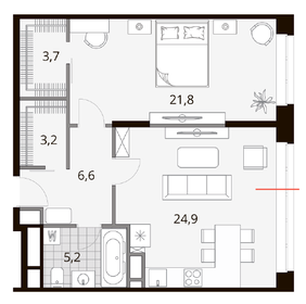 Квартира 65,4 м², 2-комнатная - изображение 1