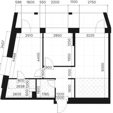 Квартира 64,1 м², 2-комнатная - изображение 2