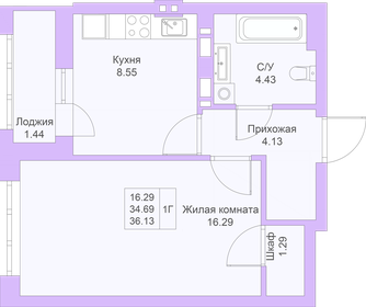 49 м², 1-комнатная квартира 8 825 400 ₽ - изображение 50