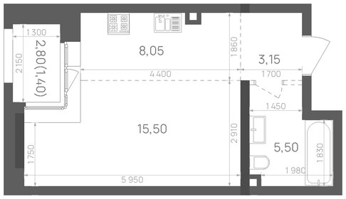 28,8 м², квартира-студия 4 140 000 ₽ - изображение 82