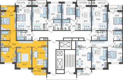 91,1 м², 3-комнатная квартира 9 748 770 ₽ - изображение 17