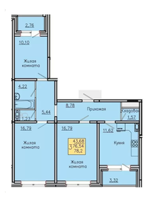 78,9 м², 3-комнатная квартира 5 100 000 ₽ - изображение 63