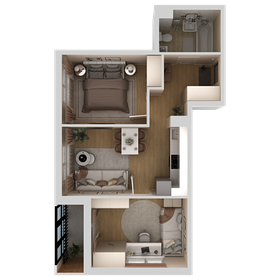 Квартира 47,1 м², 3-комнатная - изображение 2