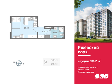 25,4 м², квартира-студия 3 450 000 ₽ - изображение 74