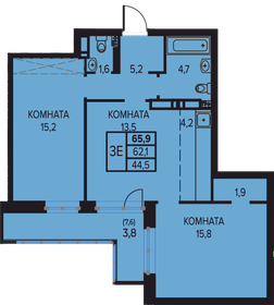 65,9 м², 3-комнатная квартира 7 857 000 ₽ - изображение 32