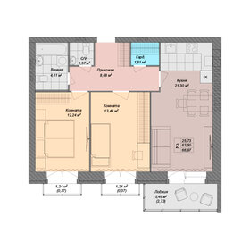 Квартира 67 м², 2-комнатная - изображение 1